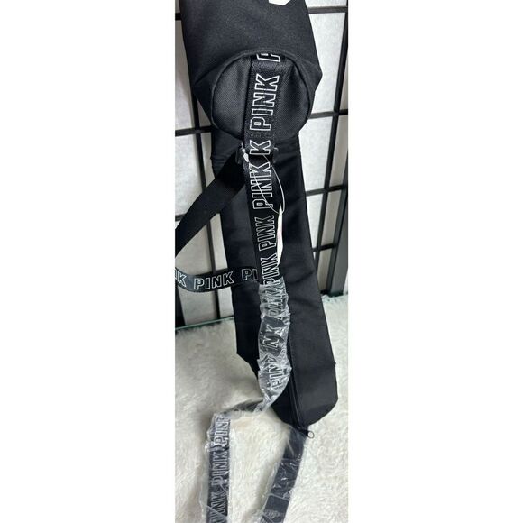 Pink by Victoria Secret Black/White Good Vibes Yoga Mat Carrier - Picture 3 of 4